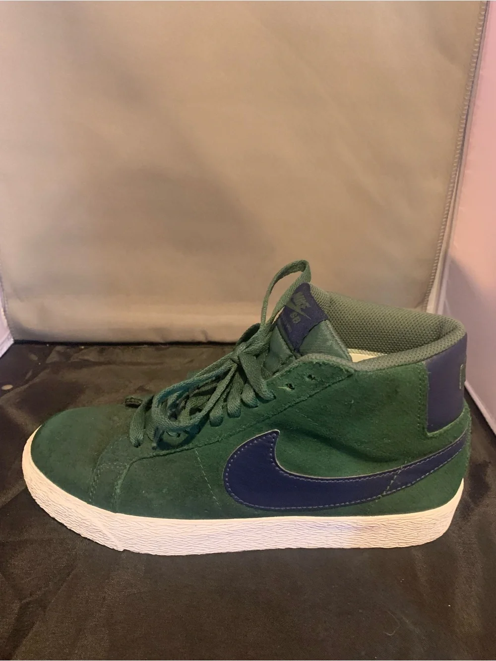 Nike Youth’s SV Zoom Blazer Mid-high Sneakers in Noble Green/Midnight Navy